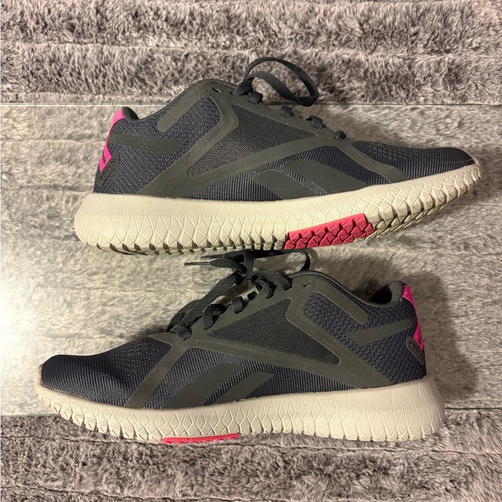 Reebok Grey and Pink Athletic Shoes